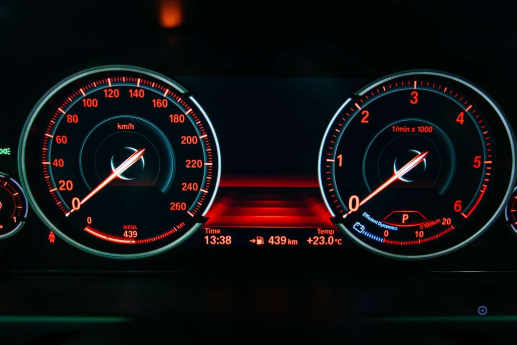 Dashboard of a BMW