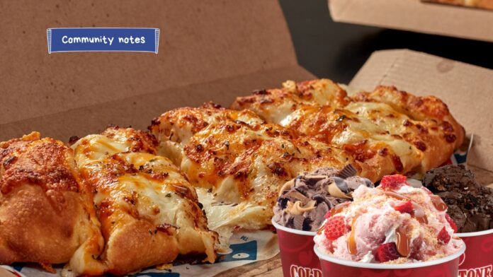 Cheese bread and ice cream cream